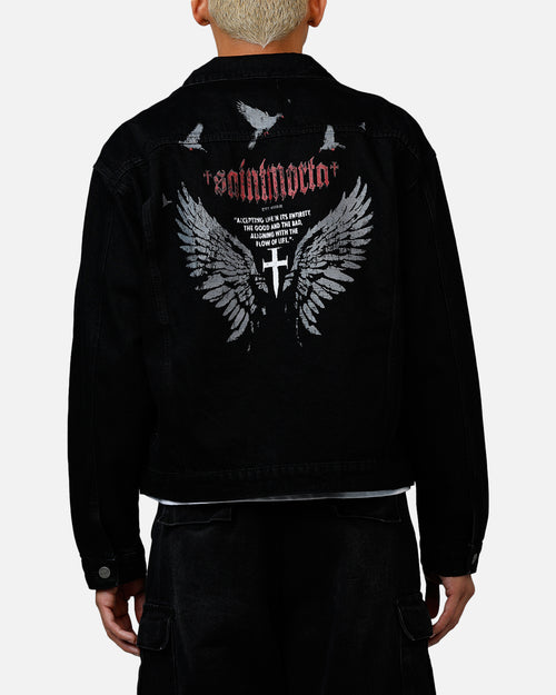 Saint Morta Amorfati Denim Jacket Black Shadow