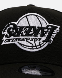 New Era Los Angeles Lakers 'Black White Upside Down Logo' 9FORTY A-Frame Snapback Black/White