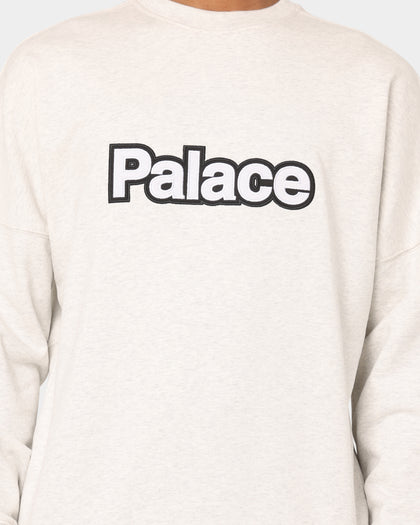 Palace Word Crewneck Grey Marle