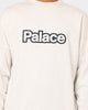 Palace Word Crewneck Grey Marle