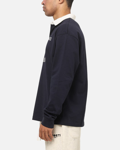 Vouseti Post Game Long Sleeve Polo Shirt Navy