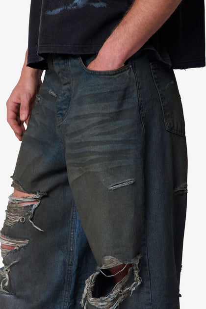MNML Oil Stain Rave Denim Blue