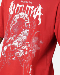 The Anti Order Invasion Mock Neck T-Shirt Red