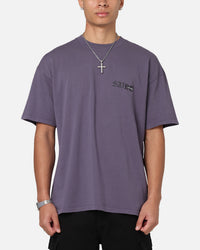 Saint Morta Gothic Stack T-Shirt Purple