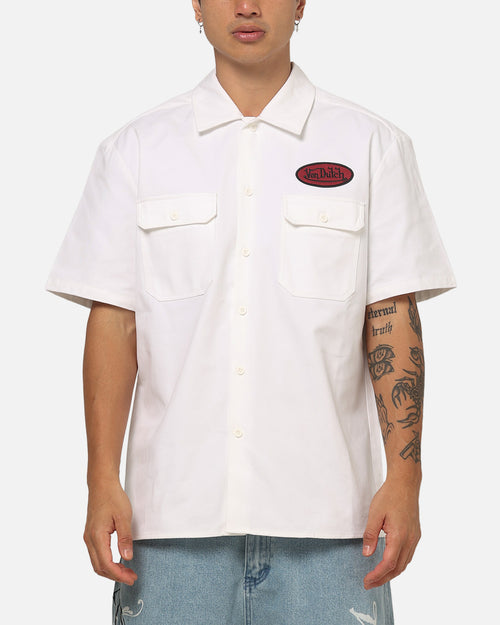 Von Dutch Oval Button Up Shirt White
