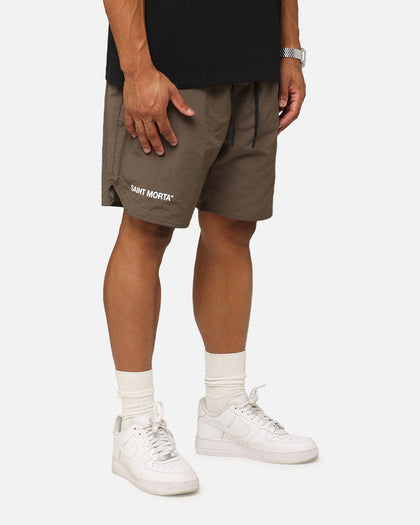 Saint Morta Official Nylon Shorts Dark Brown