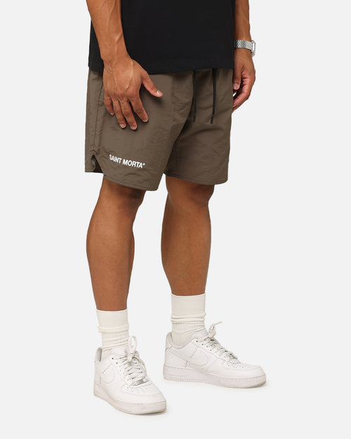 Saint Morta Official Nylon Shorts Dark Brown