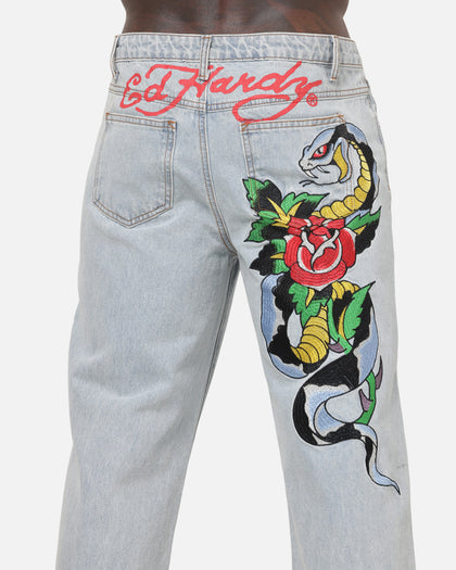 Ed Hardy Serpent Jeans  Mid Blue