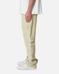 MNML Ultra Baggy Channel Cargo Denim Pants Tan