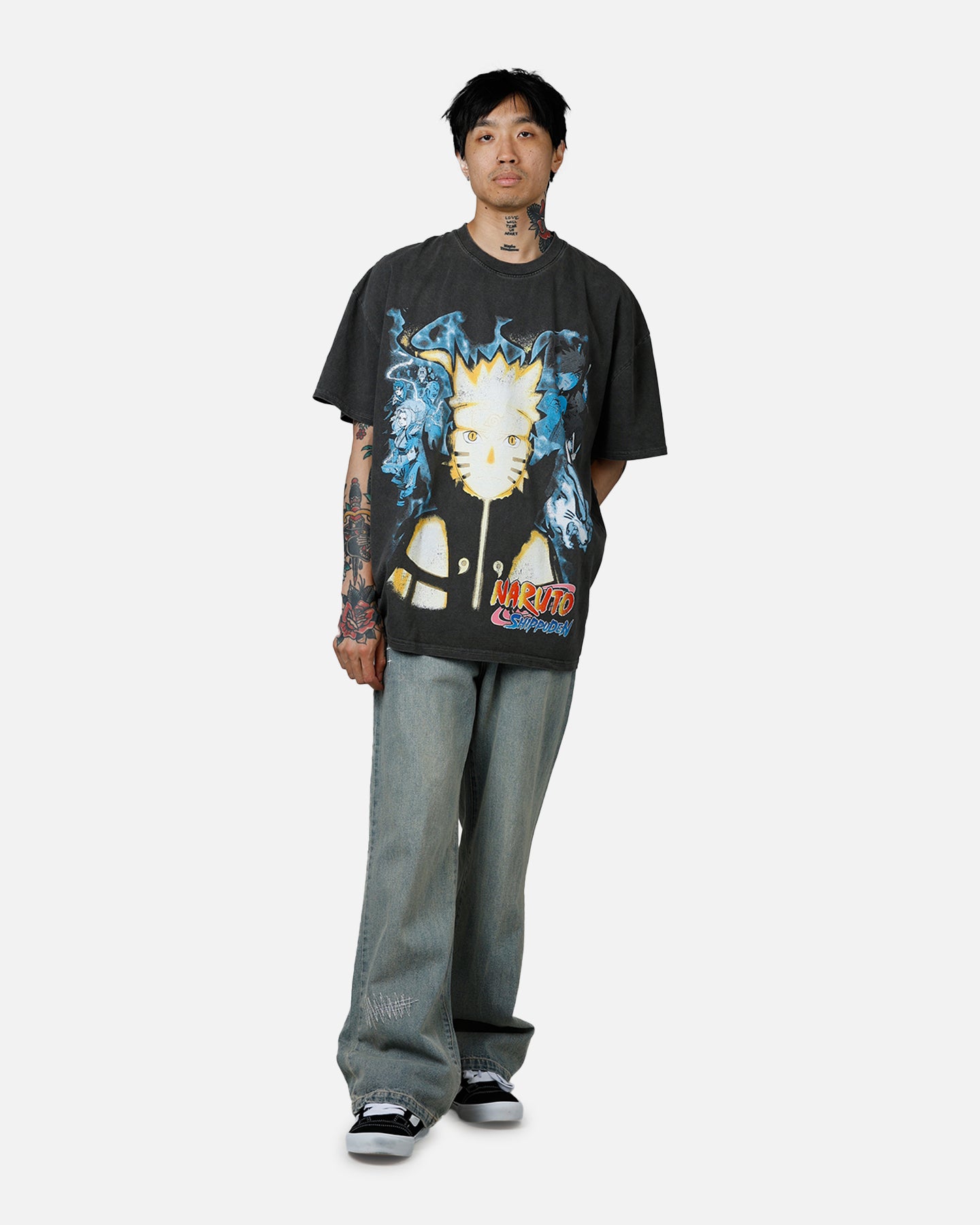 73Studio X Naruto Naruto Shippuden Heavyweight T-Shirt Black Wash