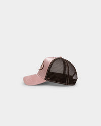 Von Dutch Pink Satin Trucker Pink Satin