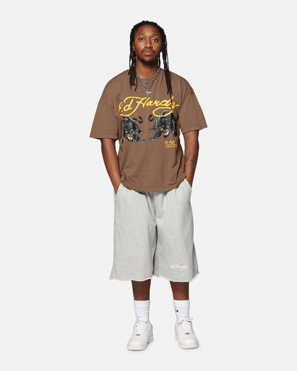 Ed Hardy Pypu Panther T-Shirt Brown