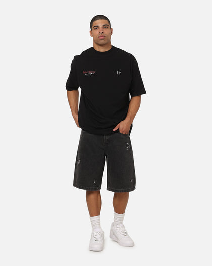 Saint Morta La Muerte Script T-Shirt Black/Red