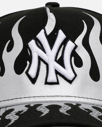 New Era New York Yankees 'Metallic Flames' 9FORTY A-Frame Snapback Black/Silver