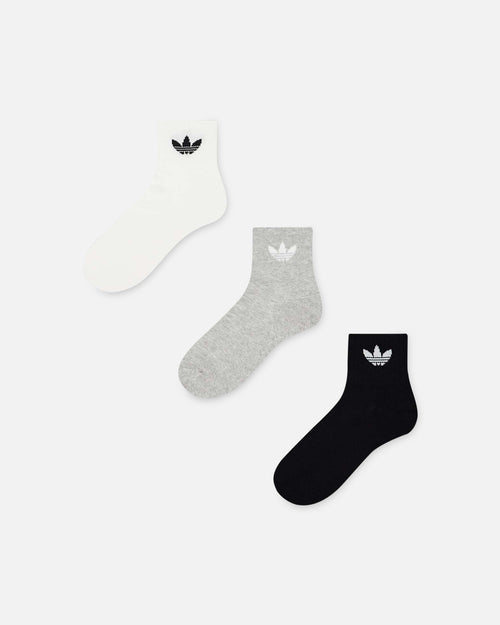 Adidas Mid Crew Socks 3 Pack White/Grey/Black