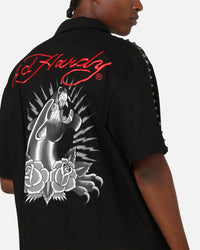 Ed Hardy Panther Stud Zip Shirt Black