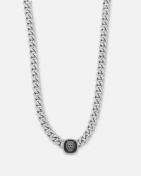 Guess Mainline Lion King Necklace 21" Silver
