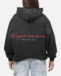 Represent Chrome Flight Hoodie Stained Black
