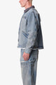 MNML Quilted Lined Work Jacket Vintage Blue