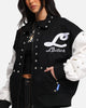 Loiter Frontier Varsity Jacket Black/Off White
