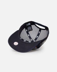 New Era Houston Astros 'Puff Print' Pre-Curved Golfer Trucker Snapback Navy