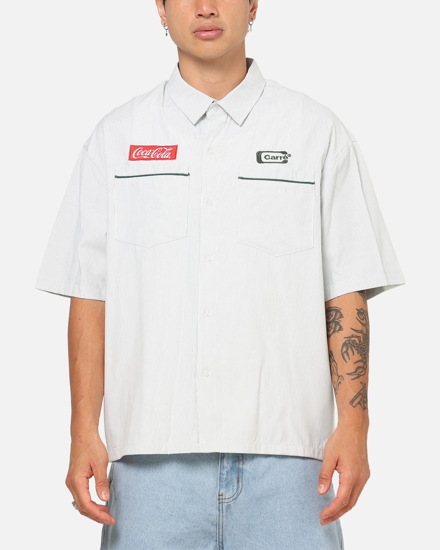 Carre Carré X Coca Cola Road Pilot Button Up Shirt Green | Culture