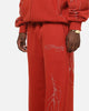 Ed Hardy Cyber Rhinestone Track Pants Red
