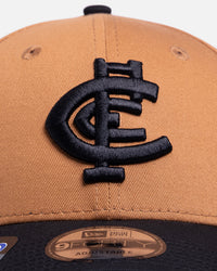 New Era Carlton Blues 'AFL 2026' 9FORTY Strapback Med Beige
