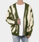 MNML Zebra Cardigan Green/White