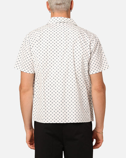 XXIII Daniel Cotton Button Up Shirt White/Navy