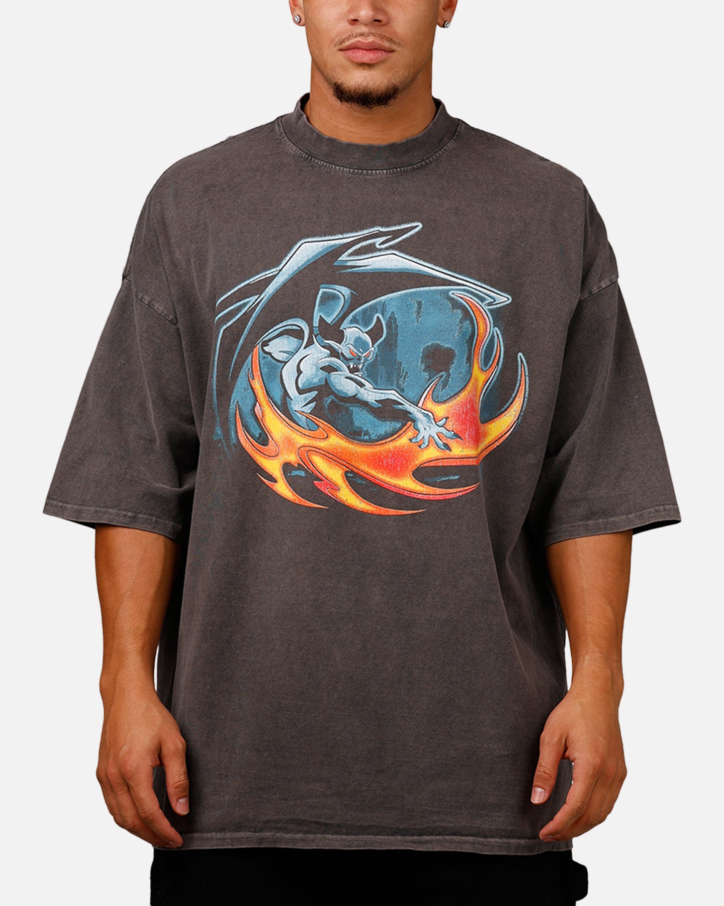 Loiter Disney Chernabog Vintage T-Shirt Washed Charcoal | Culture