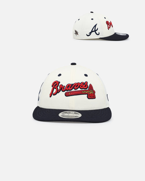 New Era X Felt Atlanta Braves 9FIFTY Snapback Chrome White