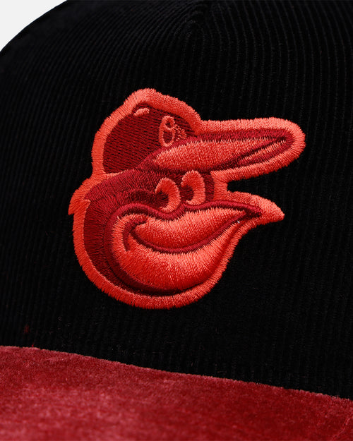 New Era Baltimore Orioles 'Velvet Cord Certified Lover' 9FORTY A-Frame Premium Corduroy Snapback Black