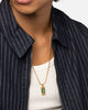 Guess Mainline Rebel Moon 26" Tag Necklace Gold