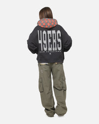 Mitchell & Ness San Francisco 49ers Star Spangled Cropped Hoodie