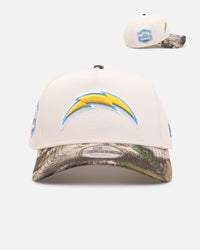 New Era Los Angeles Chargers 'Realtree Visor' 9FORTY A-Frame Snapback Cream/Camo