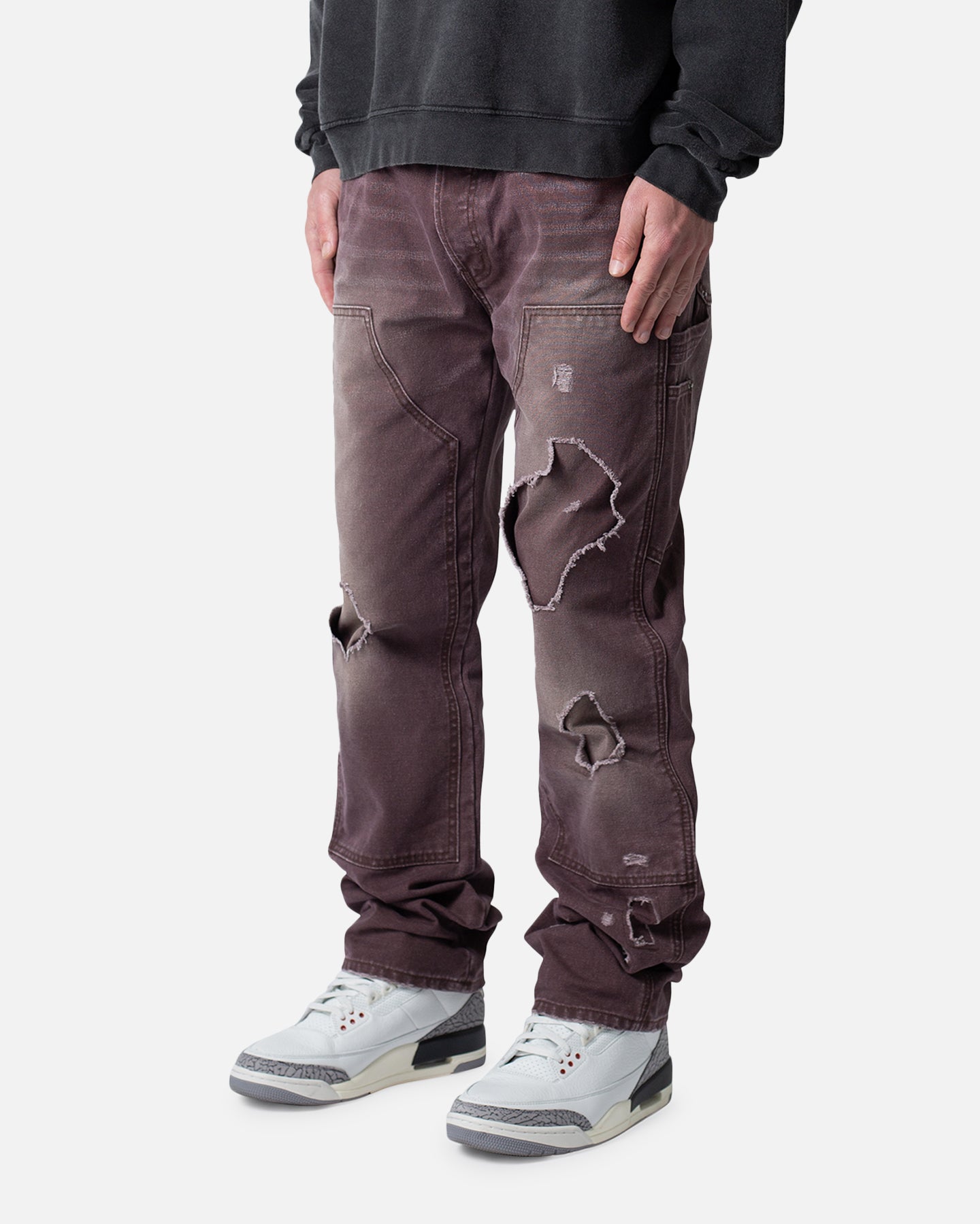 MNML V602 Thrashed Carpenter Pants Brown | Culture Kings US