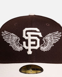 New Era San Francisco Giants 'Team Wings' 59FIFTY Fitted Dark Brown
