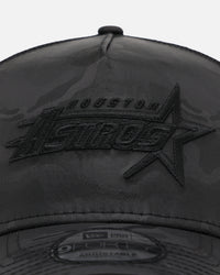 New Era Houston Astros 'Camo' 9FORTY A-Frame Trucker Snapback Black
