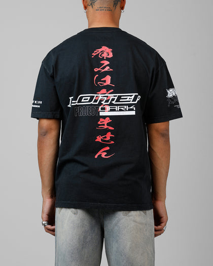 Loiter Cybernetics Heavyweight T-Shirt Black Acidwash