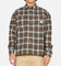 Carre Workwear Long Sleeve Button Up Shirt Brown-Plaid