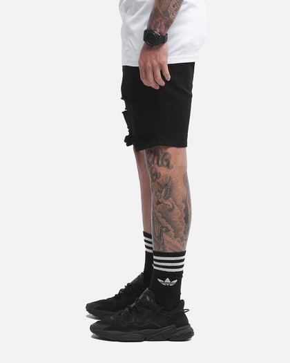 Saint Morta Thrashed Shorts Jet Black