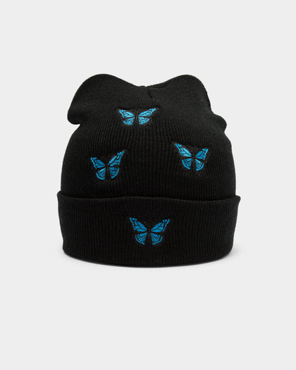 Goat Crew Unisex Butterfly Beanie Black