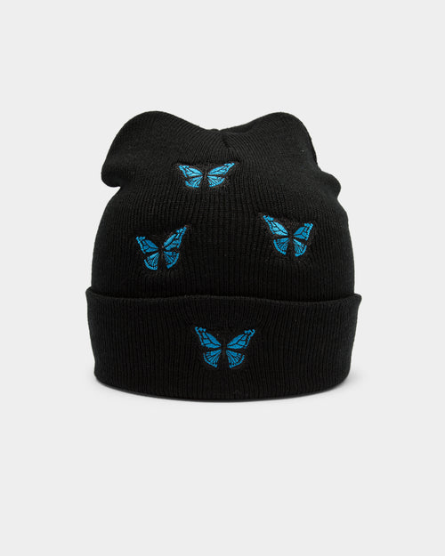 Goat Crew Unisex Butterfly Beanie Black
