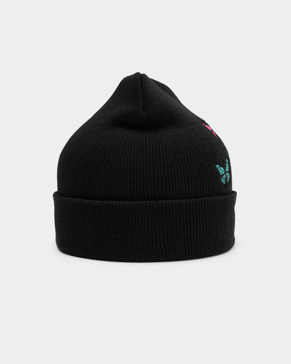 Goat Crew Unisex Multi-coloured Butterfly Beanie Black