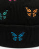 Goat Crew Unisex Multi-coloured Butterfly Beanie Black
