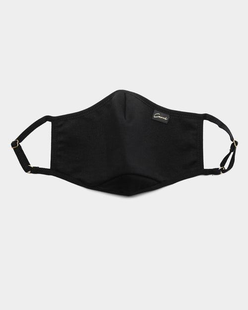 Carré Script Face Mask Black