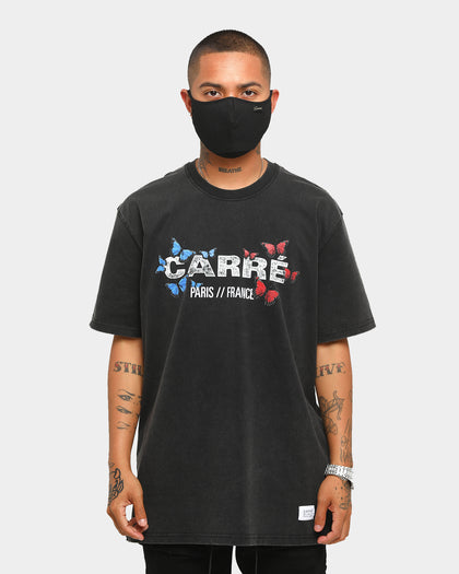 Carré Script Face Mask Black