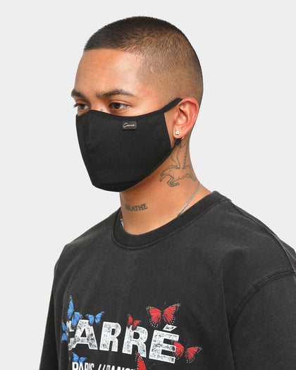 Carré Script Face Mask Black