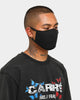 Carré Script Face Mask Black